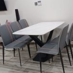 Bàn Ăn Nhập Khẩu 6 Ghế Zena Mặt Đá Ceramic