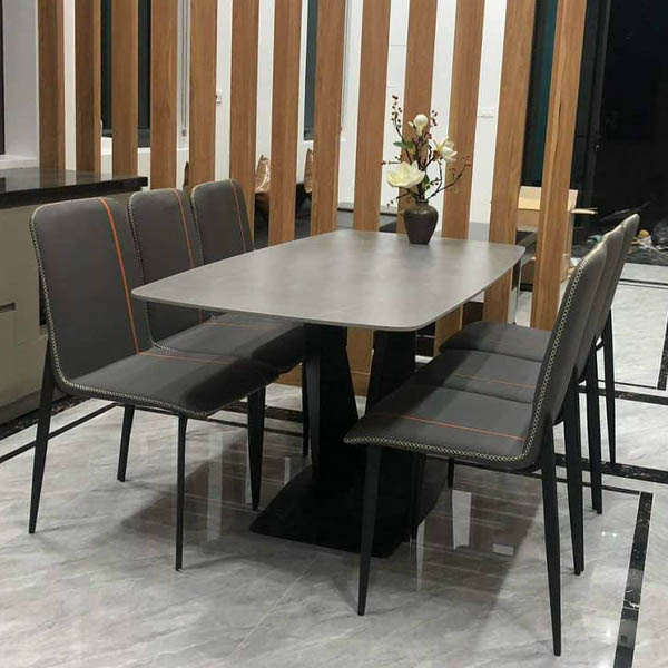 Bàn Ăn Nhập Khẩu 6 Ghế Zena Ghi