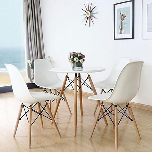 Bàn Ghế Cafe 4 Ghế Eames Nhựa Bàn Ghế Cafe 4 Ghế Eames Nhựa