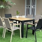 Bộ bàn ghế sân vườn khung hợp kim nhôm
