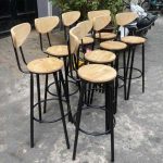 Ghế Bar Chân Sắt Mặt Gỗ
