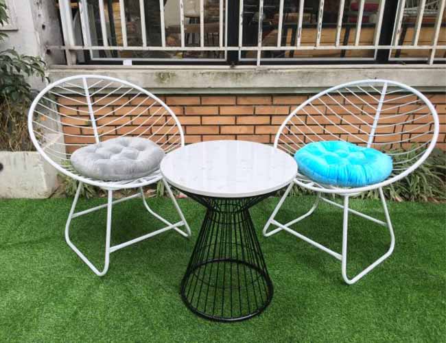 ghe-cafe-ban-cong-gia-re-a Bộ Bàn Cafe Sắt Ngoài Trời