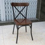 Ghế Cafe Sắt Sơn Tĩnh Điện Đệm Gỗ