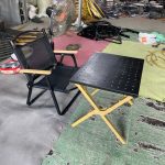 Ghế xếp thư giãn tay gỗ khung sắt sơn tĩnh điện